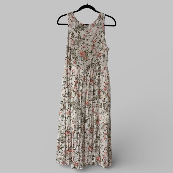 Frye Floral Gauze Button-Down Midi Sundress - Picture 5 of 7